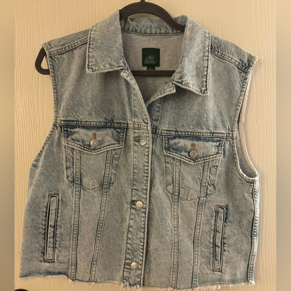 Wild Fable Light Blue Denim Vest